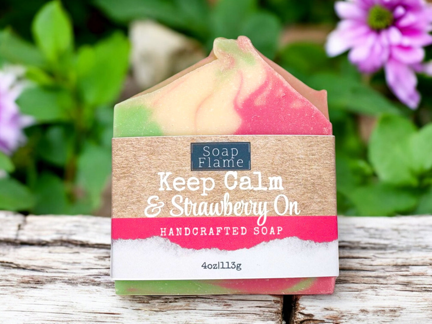 Keep Calm and Strawberry On Soap