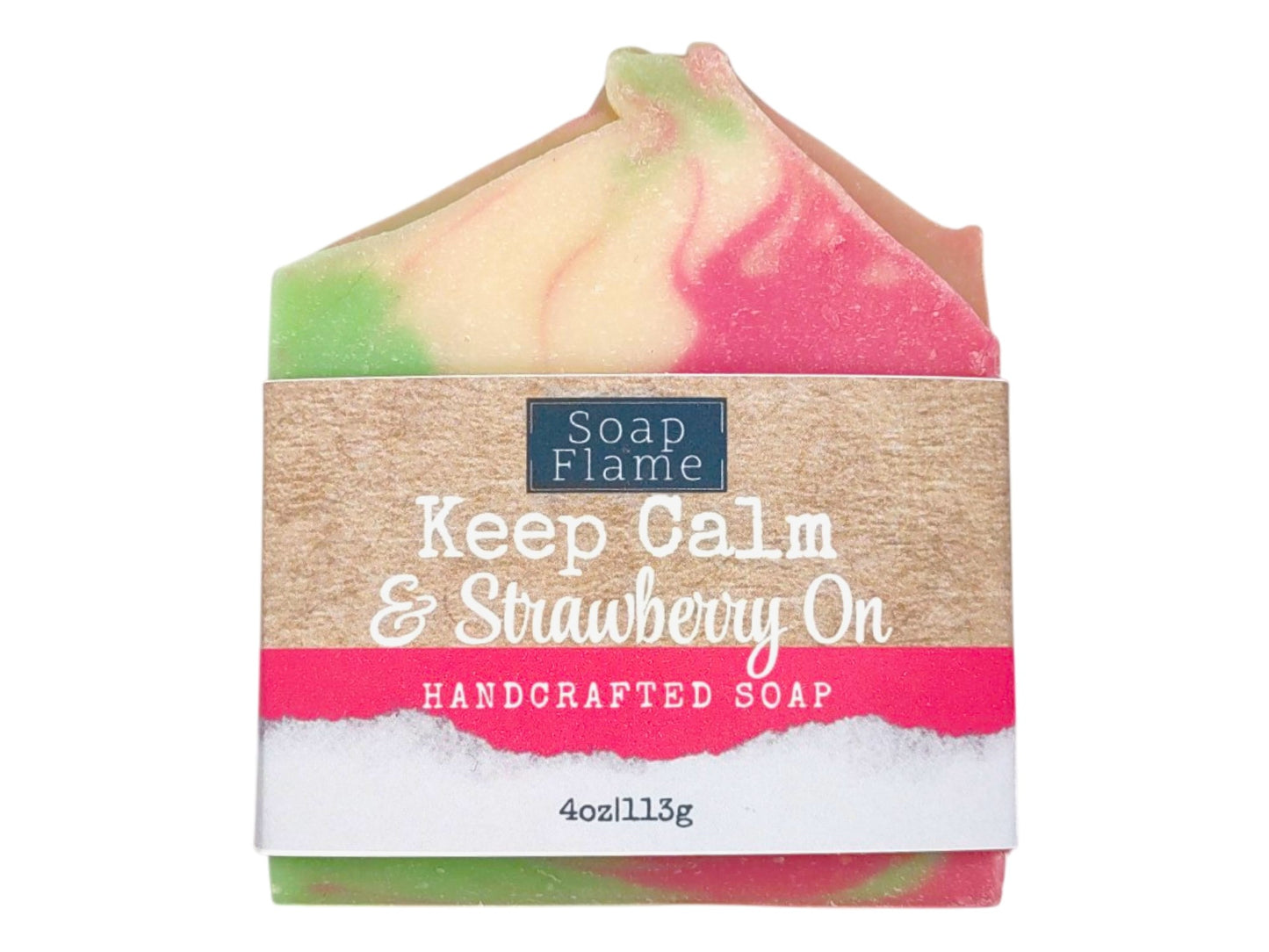 Keep Calm and Strawberry On Soap