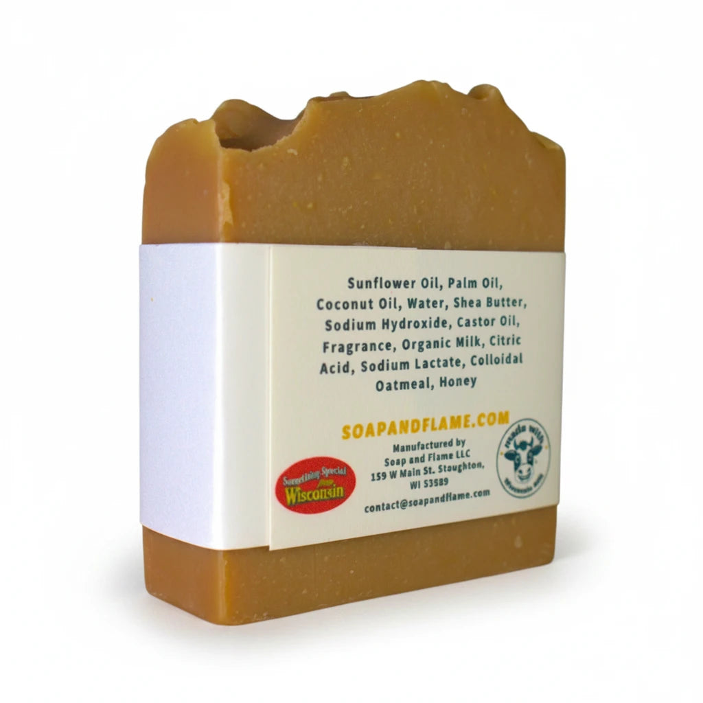 Banana Cream Pie Milk Soap Bar with Oatmeal & Honey
