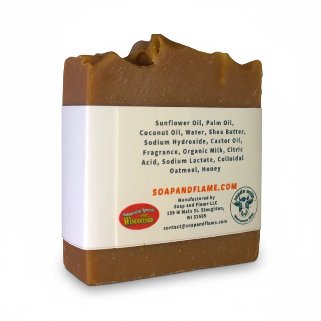 Peaches & Cream Milk Soap Bar with Oatmeal & Honey